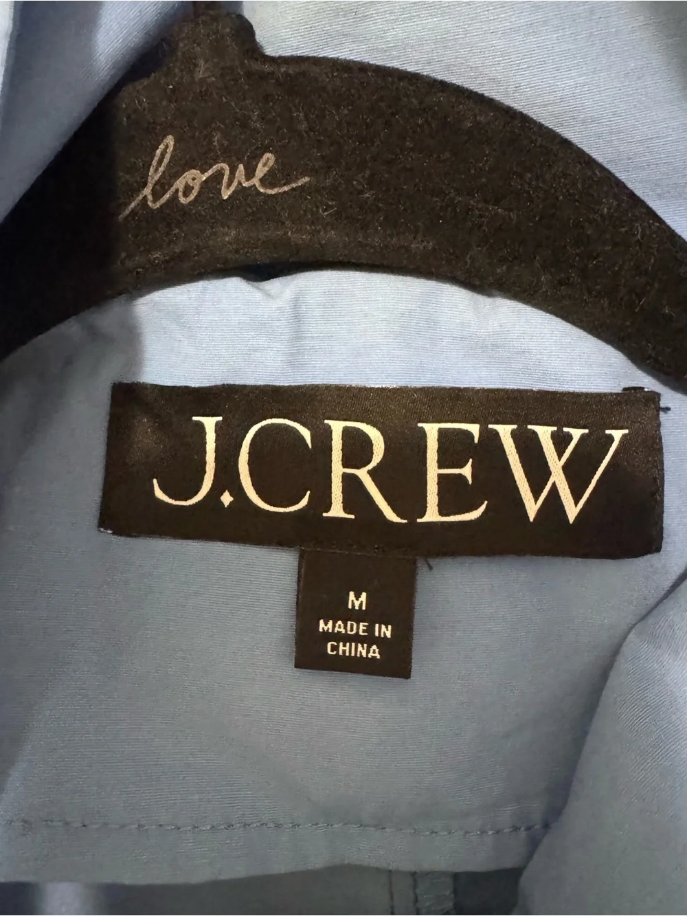 J.Crew Re-Imagined Women’s Blue Hooded Rain Coat Snap/Zip Mid-Length M